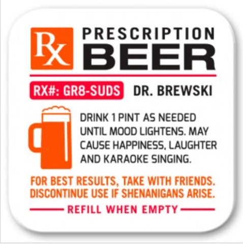 RX Beer Wooden Coaster